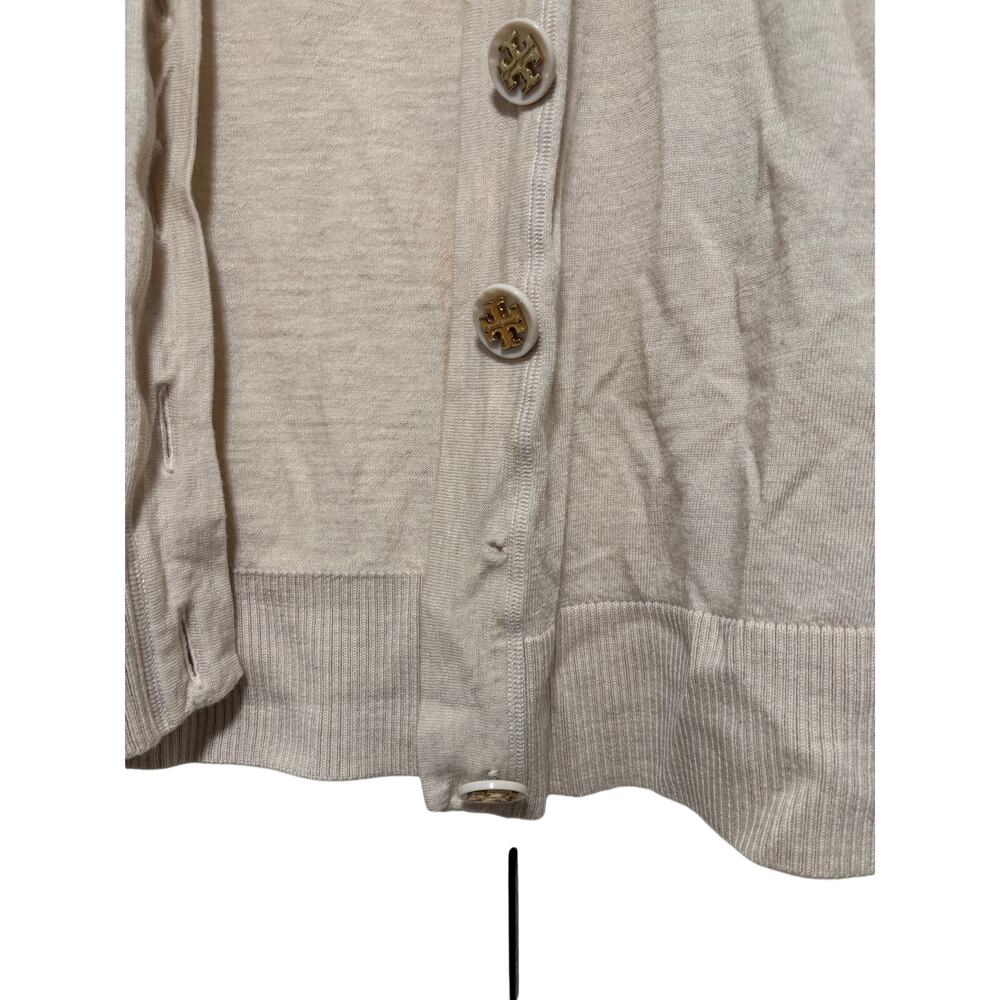 Tory Burch Beige Merino Wool Button Cardigan M - Picture 2 of 10